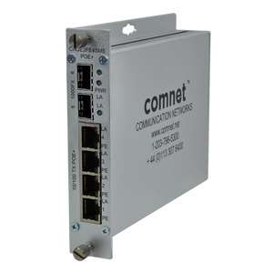 Comnet CNGE2FE4SMSPOE | 6 Port Gigabit and 10/100 Mbps Ethernet Self-Managed Switch, 2 SFP FX, 4TX with 30W of PoE+