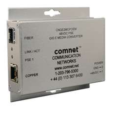 Comnet CNGE2MCPOEM | 2 Port 10/100/1000 Mbps Ethernet Media Converter with High Power PoE