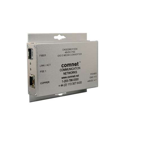 Comnet CNGE2MCPOEM | 2 Port 10/100/1000 Mbps Ethernet Media Converter with High Power PoE