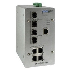 Comnet CNGE8FX4TX4MS | Environmentally Hardened Managed Ethernet Switch with (4) 10/100/1000TX + (4) 100/1000FX SFP Ports