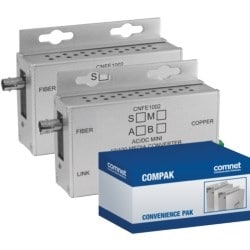 Comnet COMPAK1002MAC1M | Ethernet Media Converter, 2-Port, 1-Channel, 10/100Mbps, 22 To 27 Volt Ac, 3 Watt
