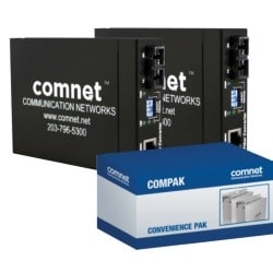 Comnet COMPAKFE2SCM2 | Commercial Grade 100Mbps Media Converters, SC Connector, Power Supply Included, 2 fiber