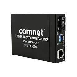 Comnet CWFE2SCS2 | Commercial Grade 10/100Mbps Ethernet Media Converter, Single Mode, SC Connector, 1310nm, 2 Fibers