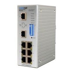 Comnet CWFE8MS/DIN | Industrial Grade Managed Ethernet Switch with (8) 10/100TX Ports