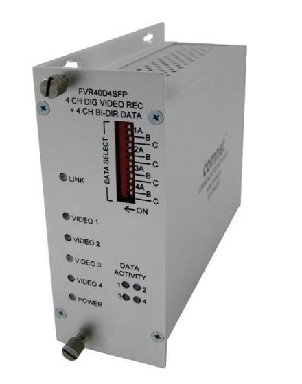 Comnet FVT40D4SFP 4-Channel Digitally Encoded Video Transmitter + 4 Bi-directional Data Channels