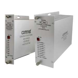 Comnet FDC80RM1 | 8-Channel Supervised Contact Closure Receiver, Multimode, 1 Fiber, 2 Rack Slots