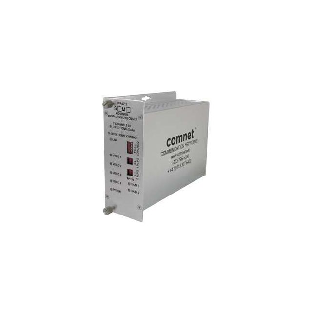 Comnet FVR4012S1 | Receiver 4 Video/2 Bi-Directional Data/1 Contact Closure, Single Mode