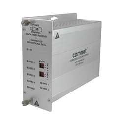 Comnet FVR412M1 | Video Receiver/Data Transreceiver, Multimode, 4-Channel Digitally Encoded Video, 2 Bi-Directional Data Channels, 1 Bi-Directional Contact Closure