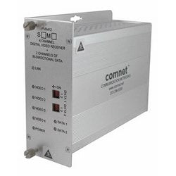 Comnet FVR412M1 | Video Receiver/Data Transreceiver, Multimode, 4-Channel Digitally Encoded Video, 2 Bi-Directional Data Channels, 1 Bi-Directional Contact Closure