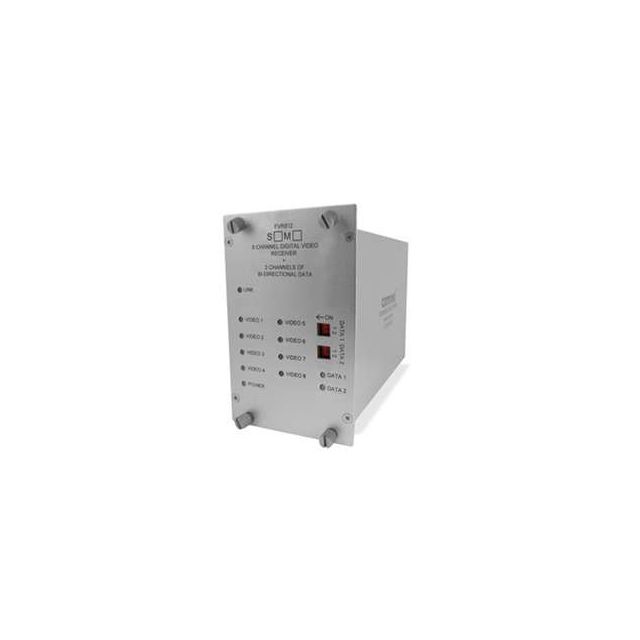 Comnet FVR812M1 | Video Receiver/Data Transreceiver, Multimode, 1550/1310nm, 8-Channel Digitally Encoded Video, 2 Bi-Directional Data Channels, Bi-Directional Contact Closure