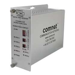 Comnet FVT4012S1 | Transmitter 4 Video/2 Bi-Directional Data/1 Contact Closure, Single Mode
