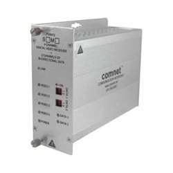 Comnet FVT412M1 | Video Transmitter/Data Transreceiver, Multimode, 4-Channel Digitally Encoded Video, 2 Bi-Directional Data Channels, 1 Bi-Directional Contact Closure