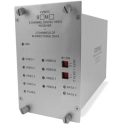 Comnet FVR812S1 | Video Receiver/Data Transreceiver, Single Mode, 1550/1310nm, 8-Channel Digitally Encoded Video, 2 Bi-Directional Data Channels, Bi-Directional Contact Closure
