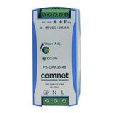 Comnet PS-DRA30-48A | 48VDC 30W DIN Rail High Temp Power Supply for PoE Applications