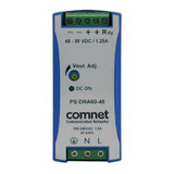 Comnet PS-DRA60-48A | 48VDC 60W DIN Rail High Temp Power Supply for PoE Applications