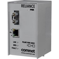 Comnet RLMC1005S2/24DC | Substation-Rated 10/100 Mbps Ethernet, St, Redundant 12 To 24 Vdc Inputs, Single-Mode