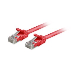 Comprehensive Connectivity CAT6A-UTP-25RED | Cat6a Unshielded (UTP) Snagless Ethernet Patch Cable, Red, 25ft