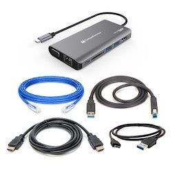 Comprehensive Connectivity CCK-WAK04 | Work Anywhere Laptop Docking Station Connectivity Kit (Dual HD)