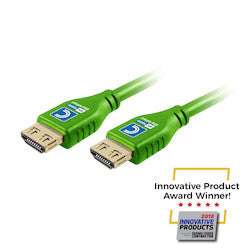 Comprehensive Connectivity MHD18G-12PROGRNA | MicroFlex Pro AV/IT 4K60 18Gbps HDMI Active Cable with ProGrip, Dark Green, 12ft