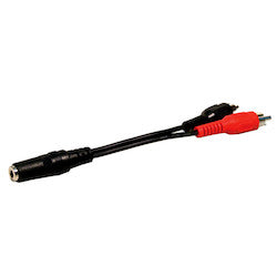 Comprehensive Connectivity MJS/2PP-C | 3.5mm Stereo Jack to Dual RCA Plug Adapter Cable, 6in