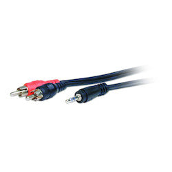 Comprehensive Connectivity MPS-2PP-10ST | Standard 3.5mm Stereo Plug to Dual RCA Audio Cable, 10ft