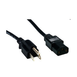 Comprehensive Connectivity PWC-BK-15 | Standard PC Power Cord, Black, 15ft