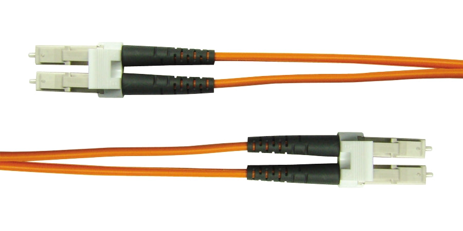 Compulink LCCLCCD10 | Fiber Optic Jumper, 2 Fiber, LC, LC, OM1, Orange, Zipcord, 32.8 ft. (10m)