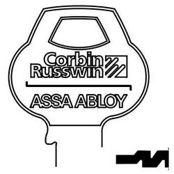Corbin Russwin 59B1-6PIN-10 | Door Lock Key Blank, Cylinder, Single-Section, Standard, 6-Pin, Z-Class Bitting, Coined Logo Bow