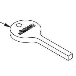 Corbin Russwin 605F42-619 | Mortise Lock Emergency Key, Satin Nickel Plated Plated