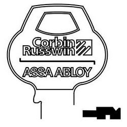 Corbin Russwin 77A1-6PIN-10 | Door Lock Key Blank, Cylinder, Single-Section, Standard, 6-Pin, X-Class Bitting, Coined Logo Bow