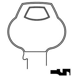 Corbin Russwin 852-5PIN-11 | Door Lock Key Blank, Single-Section, Standard, 5-Pin, Plain Bow