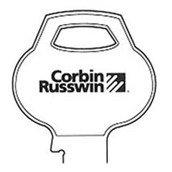 Corbin Russwin 77-6PIN-10 | Door Lock Key Blank, Cylinder, Single-Section, Standard, 6-Pin, X-Class Bitting, Coined Logo Bow
