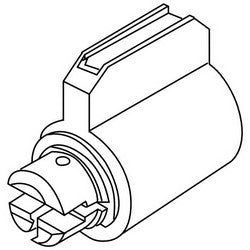 Corbin Russwin CR2060-052-77B1-626 | Master Ring Cylinder, Standard, 77B1 Keyway, Satin Chrome Plated, for CK4200/UT5200 Series Lockset