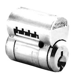 Corbin Russwin CR8000-L4-626 | Interchangeable Core Cylinder, Conventional, 6-Pin, L4 Keyway, 0.509" Plug Diameter, Satin Chrome Plated with (2) Nickel Silver Key
