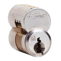 Corbin Russwin CR8000-L2-626 | Interchangeable Core Cylinder, Conventional, 6-Pin, L2 Keyway, 0.509" Plug Diameter, Satin Chrome Plated with (2) Nickel Silver Key