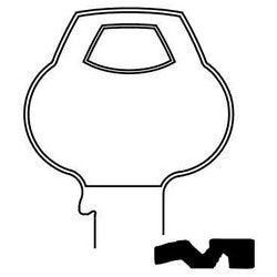 Corbin Russwin D1-6PIN-11 | Door Lock Key Blank, Cylinder, Single-Section, Standard, 6-Pin, DH-Class Bitting, Plain Bow