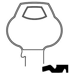 Corbin Russwin D4-6PIN-11 | Door Lock Key Blank, Cylinder, Single-Section, Standard, 6-Pin, DH-Class Bitting, Plain Bow