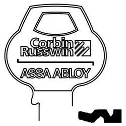 Corbin Russwin L1-6PIN-10 | Door Lock Key Blank, Cylinder, Single-Section, Standard, 6-Pin, Z-Class Bitting, Coined Logo Bow