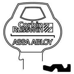 Corbin Russwin L34-6PIN-10 | Door Lock Key Blank, Multi-Section, Standard, 6-Pin, Z-Class Bitting, Coined Logo Bow