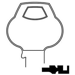 Corbin Russwin N11-6PIN-11 | Door Lock Key Blank, Obverse, Cylinder, Single-Section, Standard, 6-Pin, N-Class Bitting, Plain Bow