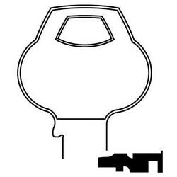 Corbin Russwin N22-6PIN-11 | Door Lock Key Blank, Reverse, Cylinder, Single-Section, Standard, 6-Pin, N-Class Bitting, Plain Bow