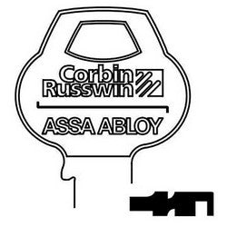 Corbin Russwin N26-5PIN-10 | Door Lock Key Blank, Reverse, Cylinder, Single-Section, Standard, 5-Pin, N-Class Bitting, Coined Logo Bow