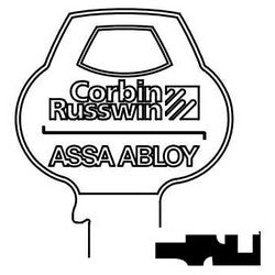 Corbin Russwin N3-5PIN-10 | Door Lock Key Blank, Obverse, Cylinder, Single-Section, Standard, 5-Pin, N-Class Bitting, Coined Logo Bow