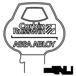 Corbin Russwin N4-6PIN-10 | Door Lock Key Blank, Obverse, Cylinder, Single-Section, Standard, 6-Pin, N-Class Bitting, Coined Logo Bow