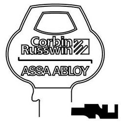 Corbin Russwin N5-6PIN-10 | Door Lock Key Blank, Obverse, Cylinder, Single-Section, Standard, 6-Pin, N-Class Bitting, Coined Logo Bow
