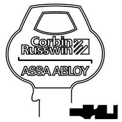 Corbin Russwin N9-6PIN-10 | Door Lock Key Blank, Obverse, Cylinder, Single-Section, Standard, 6-Pin, N-Class Bitting, Coined Logo Bow