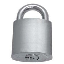 Corbin Russwin PL5000R-258-59A1 | Padlock, Rekeyable Fixed Core, Ball Bearing Heel and Toe Locking, 6-Pin, 1-1/32" Diameter, 2-5/8" Shackle Clearance, Satin Brass with 59A1 Single Section Key