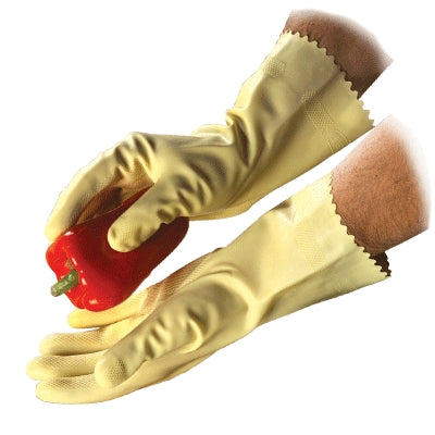 Cordova Safety Products 4217N | Unsupported Unlined Latex Gloves 18 mil, 12" Length, Size 7, Dozen Pair