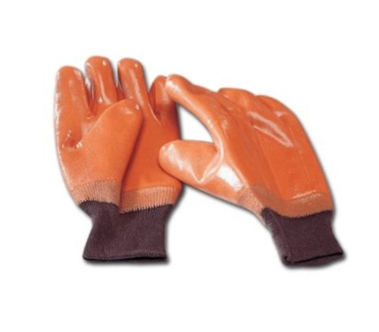 Cordova Safety Products 5700F/C | Supported Freezerbeater Single Dipped PVC Gloves Foam Lined, 12" Length, Knit Wrist, Large