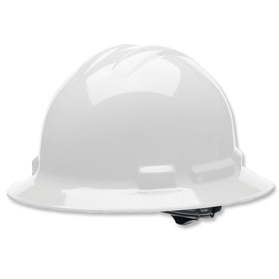 Cordova Safety Products 64036 | Direct Safety Duo Safety Full Brim Hard Hats 4-Point Ratchet Suspension, White